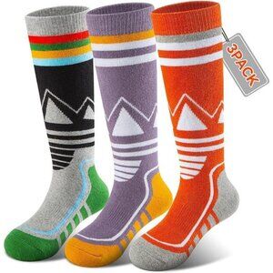 Kids Thick Winter Snow Socks 3 Pair Set OTC Warm